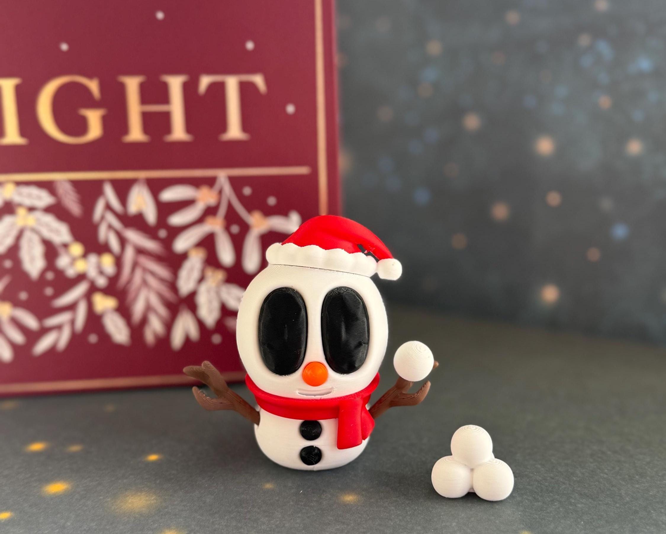 Snowman Figures, 3D Printed, Christmas Snowman, Holiday Decor